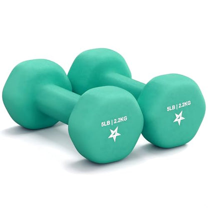 Yes4All Neoprene Dumbbells, Pairs and Sets with Rack for Home Workouts - color: D. Dark Green, style: Pair