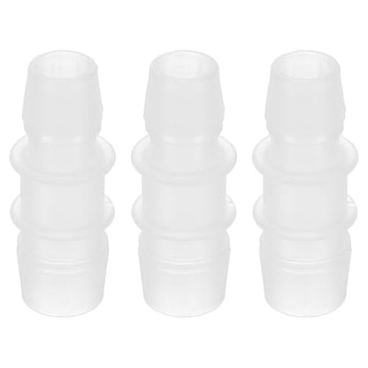 PATIKIL Hose Barb Reducer, 3 Pcs 5/8" to 1/2" Hose ID Connectors Joint Plastic Pipe Fitting Splicer Mender Union Adapter for Air Water Fuel Gas Aquarium, White