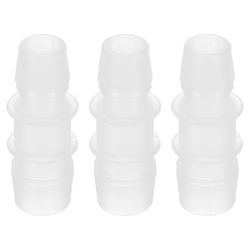 PATIKIL Hose Barb Reducer, 3 Pcs 5/8" to 1/2" Hose ID Connectors Joint Plastic Pipe Fitting Splicer Mender Union Adapter for Air Water Fuel Gas Aquarium, White