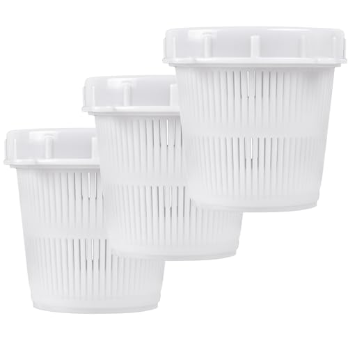 Plastic Vented Bait Jar Cup 1/2 Liter with Lid, White