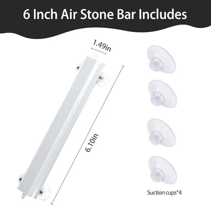 150mm Air Stone Bar for Aquarium - Nano Bubble Oxygen Diffuser with High Dissolution Rate - Quiet & Durable Air Pump Accessory