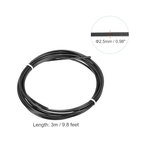 PATIKIL Speed Jump Rope Replacement Cable Professional Skipping Rope Steel Wire Replace for High Speed Jump Ropes - color: Black