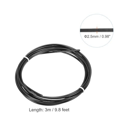 PATIKIL Speed Jump Rope Replacement Cable Professional Skipping Rope Steel Wire Replace for High Speed Jump Ropes - color: Black
