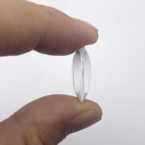 Double Convex Lens - 21mm Diameter, 22mm Focal Length, Optical biconvex Lens for Physics Experiments, Photography, Magnifying, and DIY Projects - Pack of 5pcs (20.7mm x H7.2mm x F22) - size: 20.7mm x H7.2mm x F22