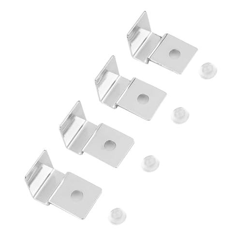 Pssopp Aquarium Glass Cover Clamp/Holder, Aquarium Hoods Stainless Steel Easy Installation Lid Support Holders for Rimless Fish Tank Cover Glass Clamp/Holder, High Strength