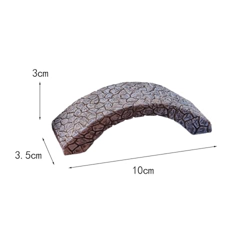 Miniature Arch Bridge Figurine Aquarium Decoration Decorative Resin Fairy Garden Accessories Small Statue Flower Pot Decor, Without Railings