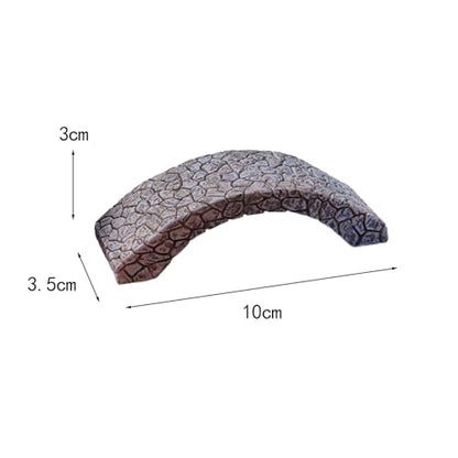 Miniature Arch Bridge Figurine Aquarium Decoration Decorative Resin Fairy Garden Accessories Small Statue Flower Pot Decor, Without Railings