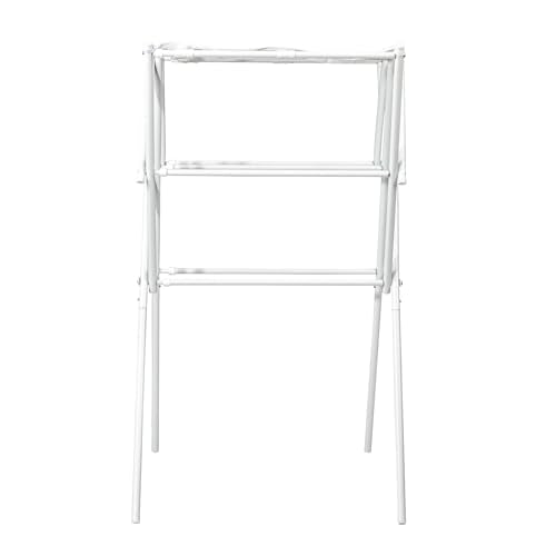Household Essentials Clothes Drying Rack, Foldable, Expandable and Collapsible Laundry Drying Rack, White - color: White