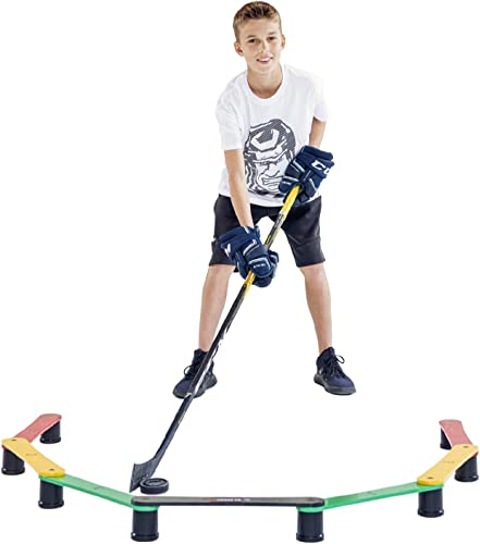 Hockey Revolution Lightweight Stickhandling Training Aid, Equipment for Puck Control, Reaction Time and Coordination - style: MY ENEMY LIT