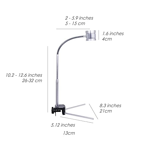 2 in 1 Full Spectrum Clip-On Aquarium Plant Grow Light, Freestanding Freshwater Fish Tank LED Light, 5Watts