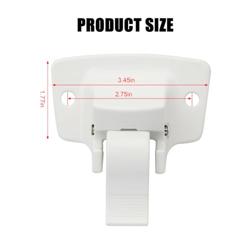 2pcs Bottom Bracket Kit, Wall Mount Bracket Assembly for RV Camper, Awning Mounting Bracket Fits 3-1/2" x 2" Base 3314067.004B