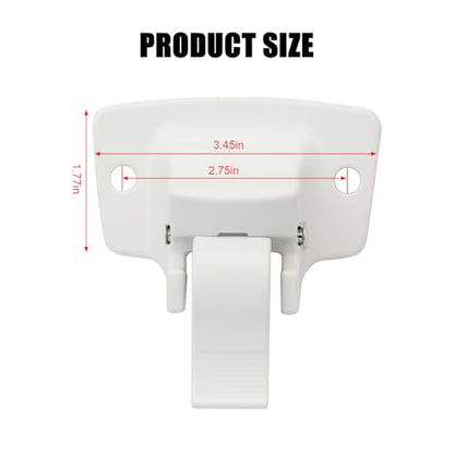 2pcs Bottom Bracket Kit, Wall Mount Bracket Assembly for RV Camper, Awning Mounting Bracket Fits 3-1/2" x 2" Base 3314067.004B
