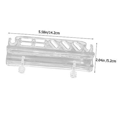 Totority Acrylic Aquarium Tool Holder Lightweight Wall-Mounted Storage Rack for Fish Tank Cleaning Tools and Plant Maintenance Compact Organizer Easy Installation and Removable Design