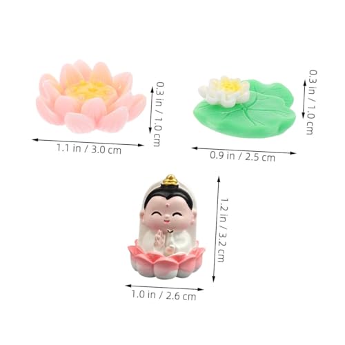 Abaodam 1set Lotus Resin Miniature Fish Tank Decorations of Floating Ornaments for Aquariums Bonsai Displays and Miniature Gardens and Easy to Clean