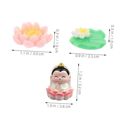 Abaodam 1set Lotus Resin Miniature Fish Tank Decorations of Floating Ornaments for Aquariums Bonsai Displays and Miniature Gardens and Easy to Clean