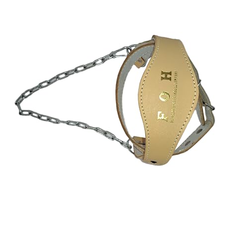 Force of Habit Head Harness, Brown, Leather with 24 Inch Steel Chain - color: Tan