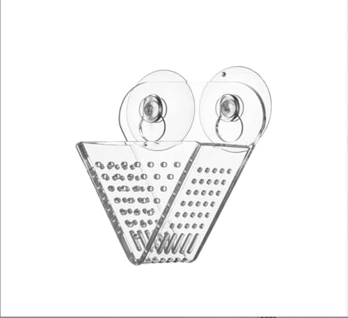 Pssopp Aquarium Cone Red Feeder, V Shape Shrimp Feeder Acrylic Fish Feeding Cup with Suction Cups and Tweezer for Aquarium Use