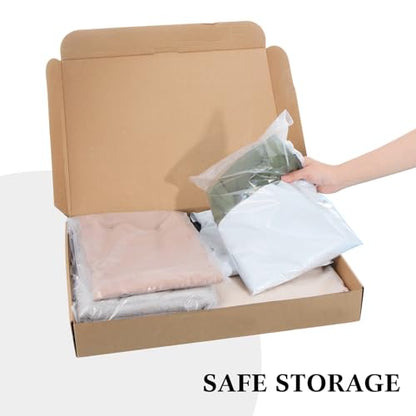 Outus 50 Pcs Mailers with 50 Pcs Poly Clothes Packaging Bags 4 Sizes Self Adhesive Shipping Mailers Frosted Plastic Bags for Clothing Small Business Flexible Mailing(Self Adhesive,Multiple Size) - size: Multiple Size, style: Self Adhesive