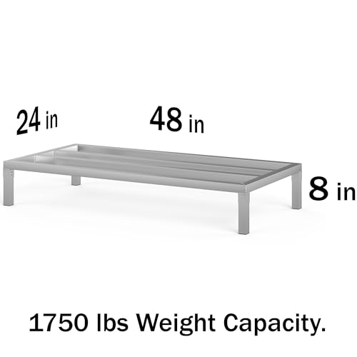 48" x 24" | 8" Off The Floor Aluminum Dunnage Rack | 1200 Lbs Capacity - size: 48" Long x 24" Wide | Height: 8" Off The Floor