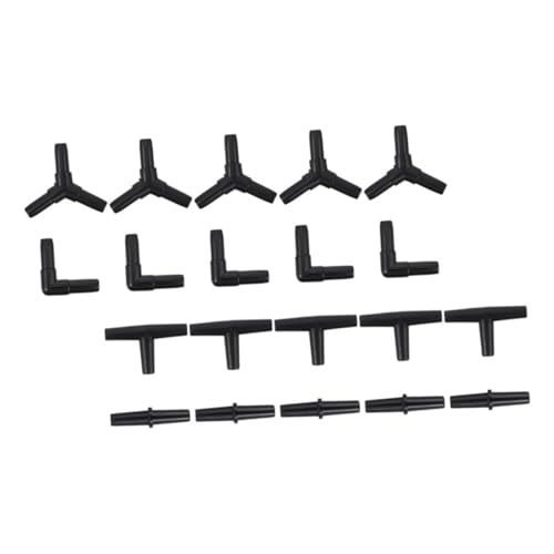 60pcs Aquarium Air Pump Connector Airline Tubing Adapters for Fish Tank Oxygen Supply Includes Shapes Easy to Install