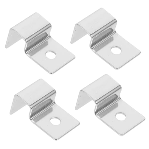 COLLBATH Fish Tank Accessory 4pcs Stainless Steel Support Frame for Aquarium Lid Holder
