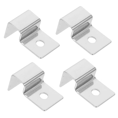 COLLBATH Fish Tank Accessory 4pcs Stainless Steel Support Frame for Aquarium Lid Holder