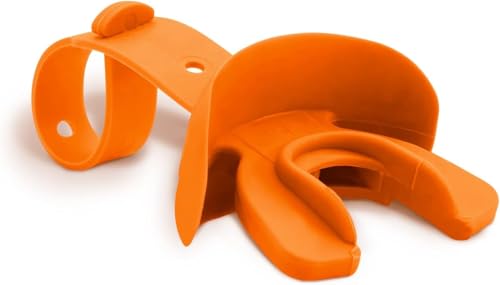Vettex DoubleGuard Youth Mouth Guard with Lip Protection, Orange | Football, Lacrosse, MMA, Boxing, Adjustable Helmet Strap, Braces Friendly, 2 Breathing Channels, NCAA & NFHS Certified - color: Orange