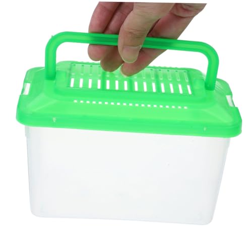2pcs Portable Handheld Fish Tank Transparent Pet Container for Travel Durable Aquarium Breeding Carrier for Goldfish Turtles and Small Reptiles Compact Design for