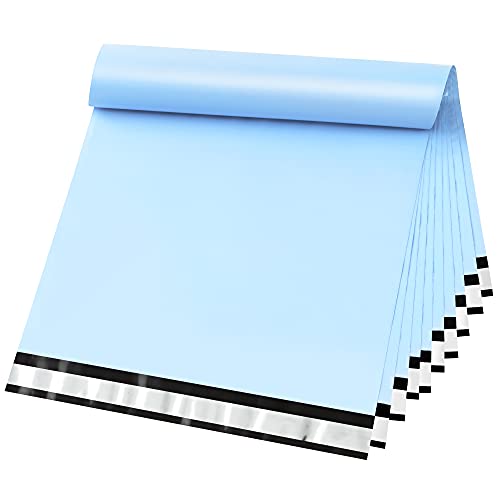 Poly Mailers 12x15.5 Inches 200 Pcs Light Blue Packaging Shipping Bags Mailing Envelopes Bag Self Seal Waterproof and Tear-Proof Poly Mailers Bags for Small Business Clothing Boutique - color: Light Blue, size: 12x15.5