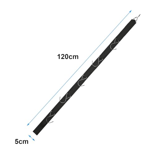 6pcs Hockey Hanger Portable Hanging Dryig Rack Hockey Gifts for Home and Outdoor Using in Ice Hockey Skating Football Camping Fishing 5 Hooks - color: Blackx 6