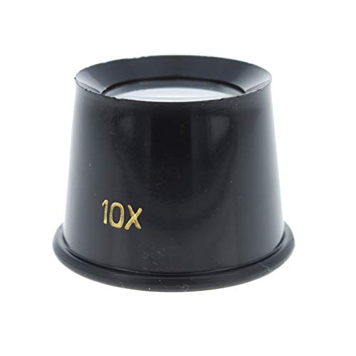 Universal Tool 10X Plastic Jewelers Loupe 25mm Diameter Glass Lens Magnifier - size: 10X