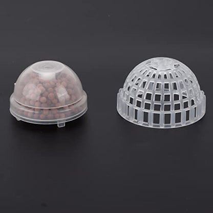 Aquarium Moss Ball Holder, Transparent Plastic Fish Tank Accessory, 5x3.5cm - Mineral Releasing, Easy Installation, Ideal for Shrimp Breeding and Hiding