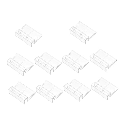 Happyyami 10pcs Acrylic Fish Tank Cover Brackets Support for Aquarium Lids for Turtle and Snake Tanks Quality Water Resistant Holders