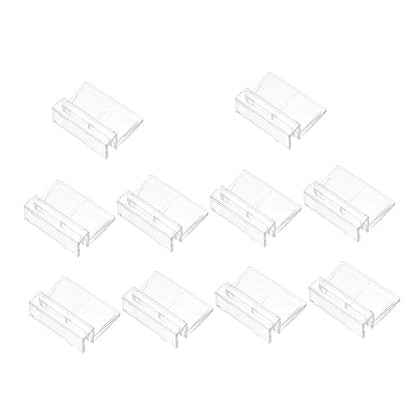 Happyyami 10pcs Acrylic Fish Tank Cover Brackets Support for Aquarium Lids for Turtle and Snake Tanks Quality Water Resistant Holders