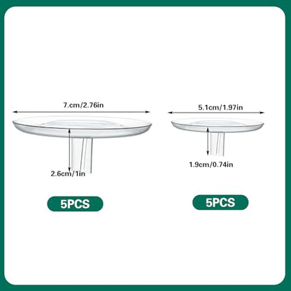 10 PCS Creative Mini Floating Aquarium Plant Holder, Clear Round Floating Floral Arrangement Holder, Simple Style Aquatic Plants Display Stand Mini Vase for Fish Tank Small Single Flower Water Plants
