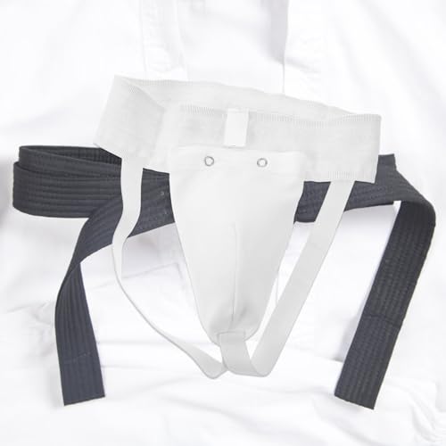 Training Groin Protector for Men with Integrated Breathable Crotch Guard, Wear-Resistant Martial Arts Groin Guard for Boxing, Taekwondo, MMA Sparring and Combat Sports