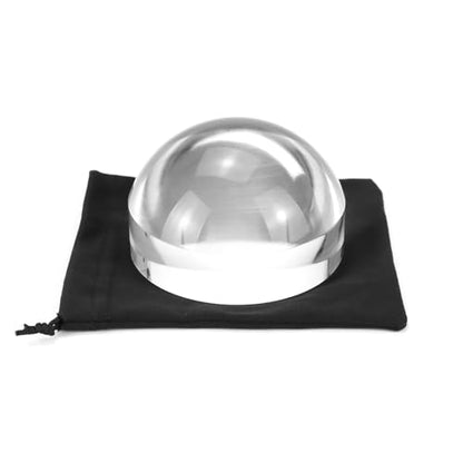 QWORK Acrylic Paperweight Magnifier 4X- Domed Reading Magnifying Glass (4-Inch) for Reading, Inspection, Books, Newspapers, Maps