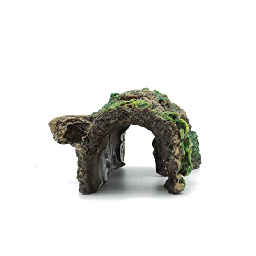 Aquarium Decorations Resin Hollow Tree Trunk Ornament, Bettas House Cave Wood House Decor for Fish Tank (HS-SP207)