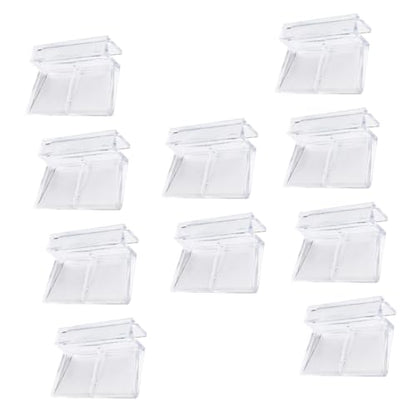TOYANDONA 10pcs Acrylic Aquarium Support Brackets for Fish Tanks Adjustable Clips for 7-8mm Glass Sturdy Support Racks for Fish Tank Covers