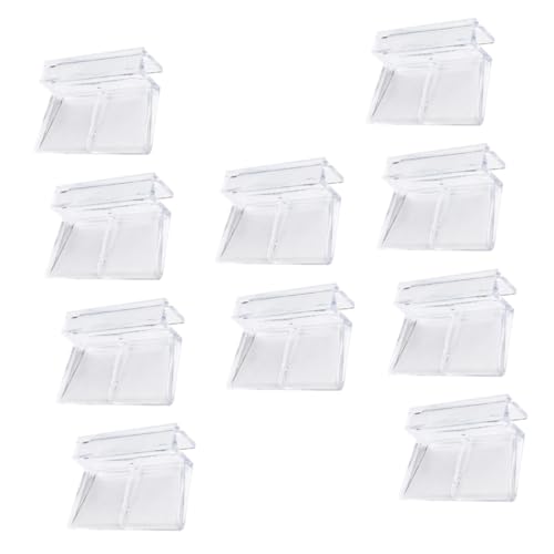 TOYANDONA 10pcs Acrylic Aquarium Support Brackets for Fish Tanks Adjustable Clips for 7-8mm Glass Sturdy Support Racks for Fish Tank Covers