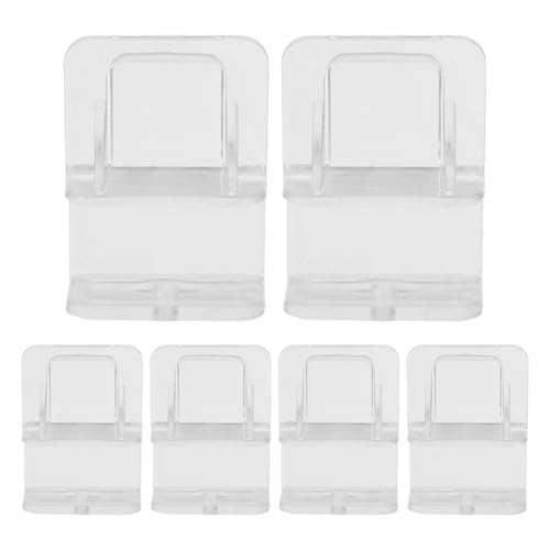 Aquarium lid Clips 6pcs Aquarium Lid Rimless Tank Cover Clips 0-2cm Fish Tank Cover Support Holder for Rimless Aquarium Glass Top Transparent