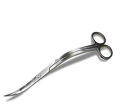 Aquarium Scissors, Stainless Steel Mirror Wave Scissors, Professional Aquarium Plant Scissors, Ambidextrous, Silver