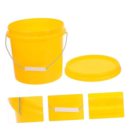 Heavy Duty Plastic Bucket with Lid Portable Water and Food Storage Container for Household Use Leak Resistant Design Space Saving Stackable Pail with Handle Versatile