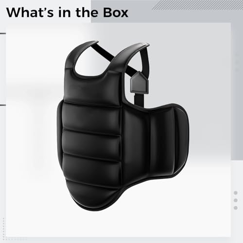 Reversible Boxing Body Protector, Karate Chest Protector, Taekwondo Chest Guard, Black and White XL, for Adults and Kids