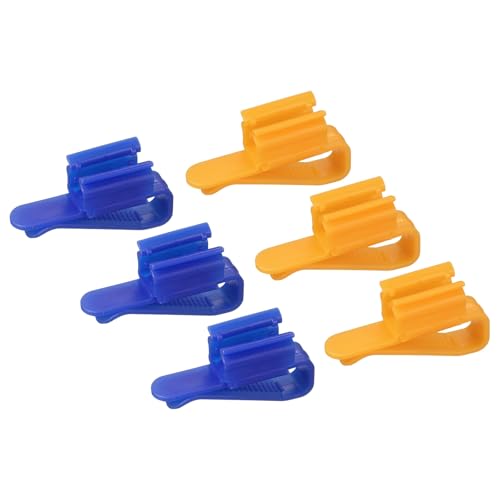 Fish for Tank Mounting Clip, Adjustable Hose Clamp Mounting Clip Water Pipe Hose Holder for 0.3"-1" Dia Tube, (Blue/Orange), Intended for Aquarium Air Pump/Pipe Organizer - color: Blue/Orange
