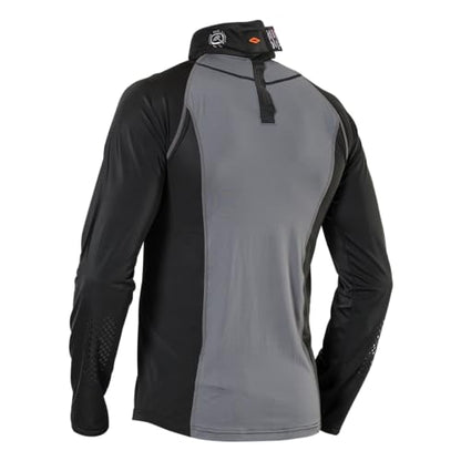 Shock Doctor Youth Boys Compression Shirt with Neckguard for Hockey. Long Sleeves with Integrated Neck Guard. for Youth Boys - size: Large