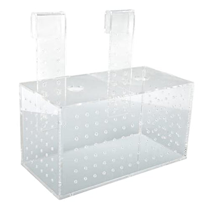 Transparent Fish Breeding Isolation Box with Lid for Aquarium 23x11x12cm Easy Hook Installation Hatchery for Small Fish (20 * 10 * 11CM)
