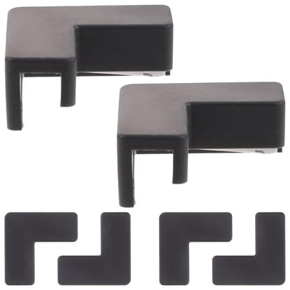 6pcs Fish Tank Corner Guards Soft Silicone Impact-Resistant Edge Protectors for Pet Carrier and Aquarium Safety, Medium Black Corner Bumpers for Furniture and Proofing