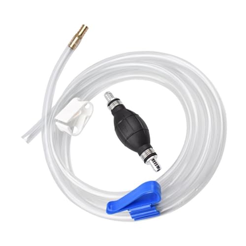 Manual Suction Hose Set for Oil and Water Transfer, Vehicle Guide Oil Tube with Siphon Pump, Sturdy Manual Suction Pipe for Aquarium Water Change and Automotive Fluid Handling