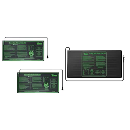 iPower 2-Pack 10" x 20" and 48" x 20" Seedling Heat Mats for Plant Germination and Hydroponics